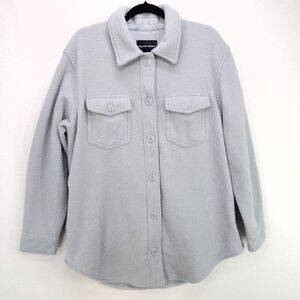Hilary Radley Women's Button Up Shirt Jacket Blue Shacket Size Large